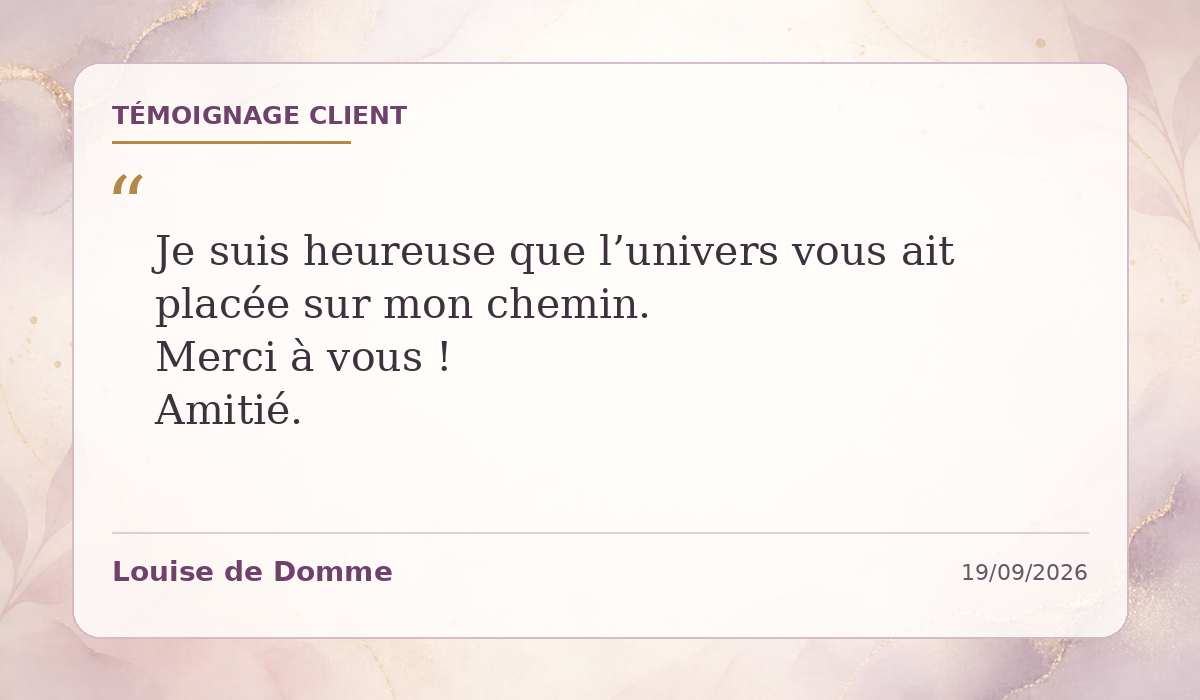 Temoignage 1